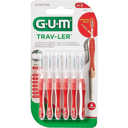 GUM Trav-ler Interdental Brush 0.8mm 1314 Interdental Brush Pasteur Pharmacy