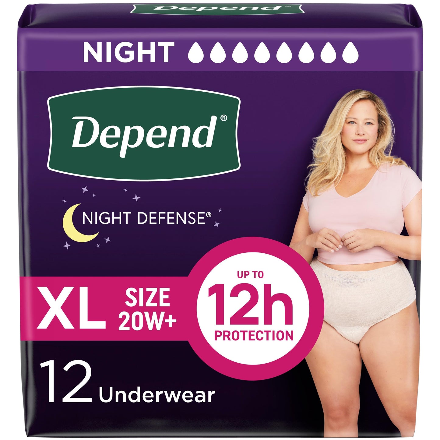 Depend Silhouette Maximum Absorbency Underwear for Women, Large - 24 Count (2 Packs of 12) Incontinence Aids Pasteur Pharmacy