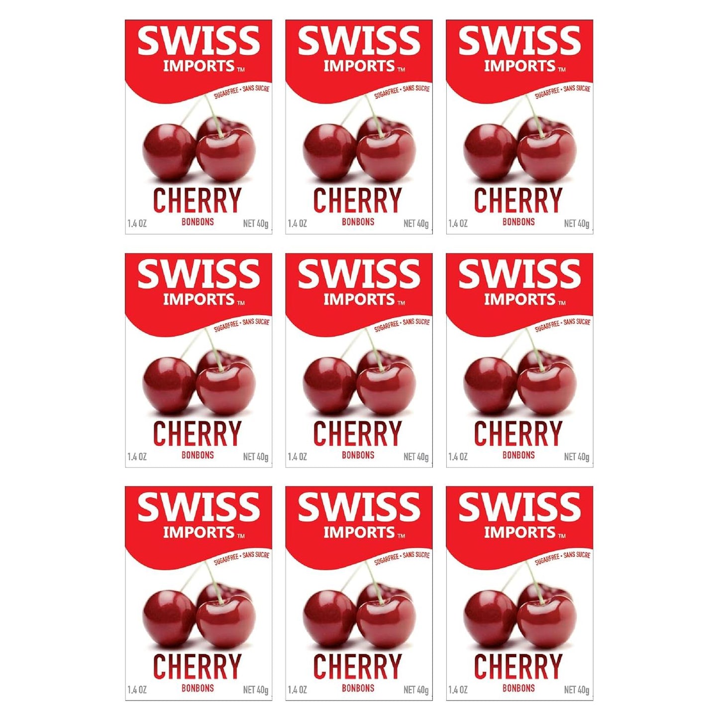 Swiss Imports Cherry Sugarfree Candy Bonbons - 1.4oz Candy Pasteur Pharmacy