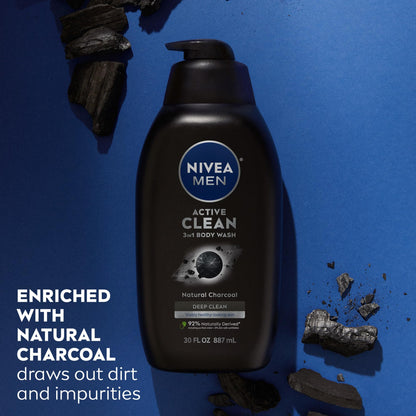 Gel de rasage NIVEA Men Deep Dimension 200 ml - Au charbon actif