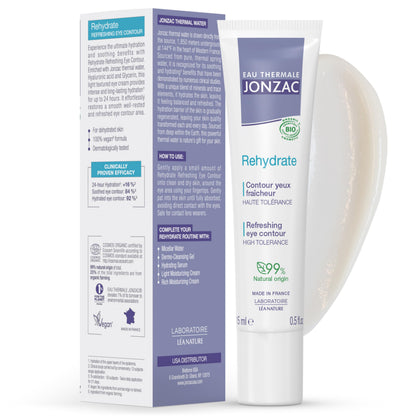 Contorno de ojos calmante Eau Thermale Jonzac para piel sensible - Hipoalergénico y natural