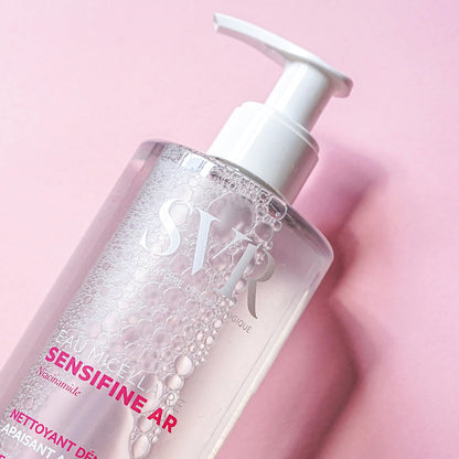 Agua micelar limpiadora SVR Physiopure - Desmaquillante suave para pieles sensibles, 13.53 fl oz