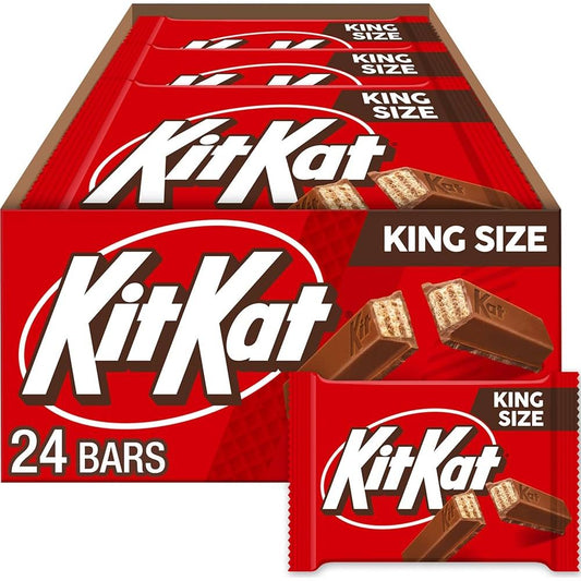 KIT KAKIT KAT Milk Chocolate Wafer King Size, Candy Bars, 3 oz (24 Count)T 24X3OZ KING SIZE Candy & Chocolate Pasteur Pharmacy