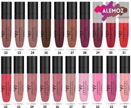 Golden Rose Matte Liquid Lipstick N.º 08 - Labial líquido de larga duración y efecto no resecante