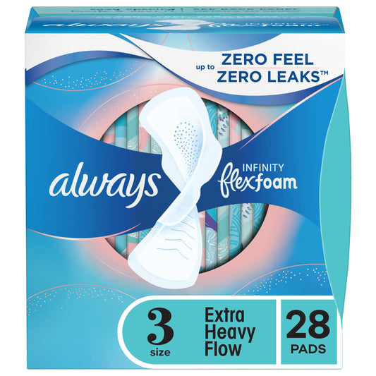 Always Infinity Size 3 Extra Heavy Flow Pads With Wings 28 Feminine Pads & Protectors Pasteur Pharmacy