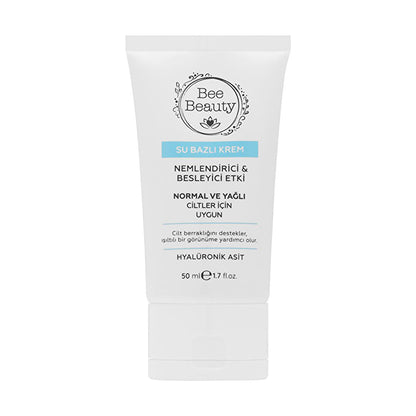 Crema en gel sin aceite con ácido hialurónico Bee Beauty: hidratación intensa, piel radiante y luminosa, fortalece la barrera cutánea (50 ml)