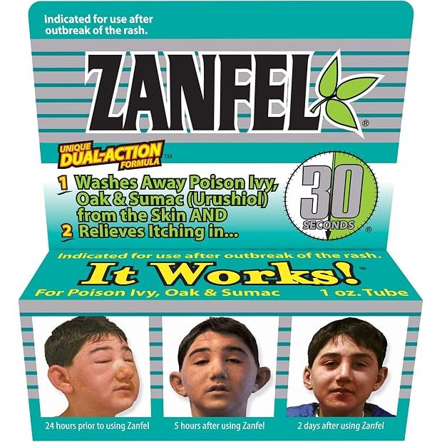 Crema de lavado para hiedra venenosa Zanfel, tubo de 1 oz