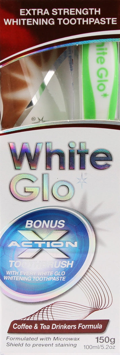 Dentifrice blanchissant White Glo 100 ml - Éliminateur de taches | Café et thé