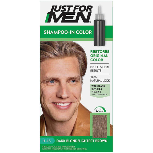 Just for Men Original Formula Dark Blond/Lightest Brown H-15 / 0.5 Oz Hair Color Pasteur Pharmacy
