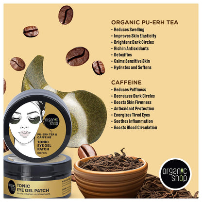 Masque contour des yeux bio - 60 masques emballés individuellement | Qualité spa