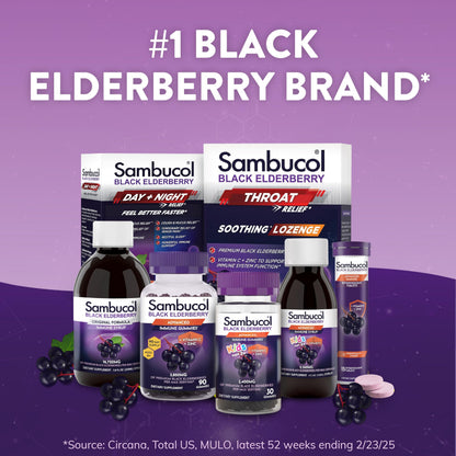 Sirop de sureau noir Sambucol pour le soutien du système immunitaire - 120 ml