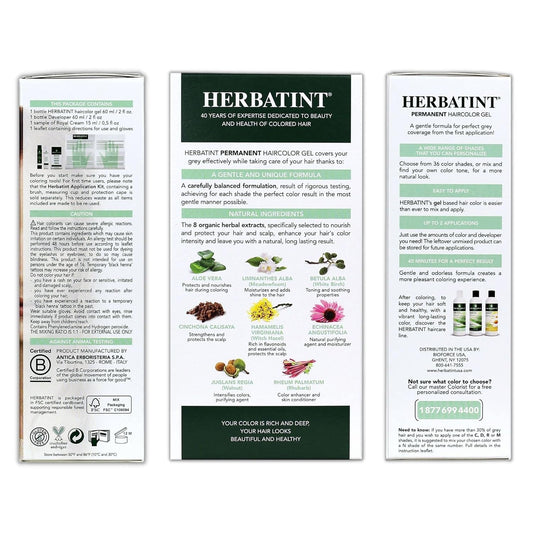 Gel de coloration permanent Herbatint, 8R Blond cuivré clair