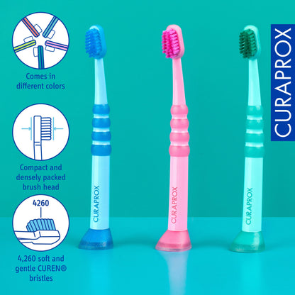 Cepillo de dientes infantil Curaprox Curakid 0-3 años