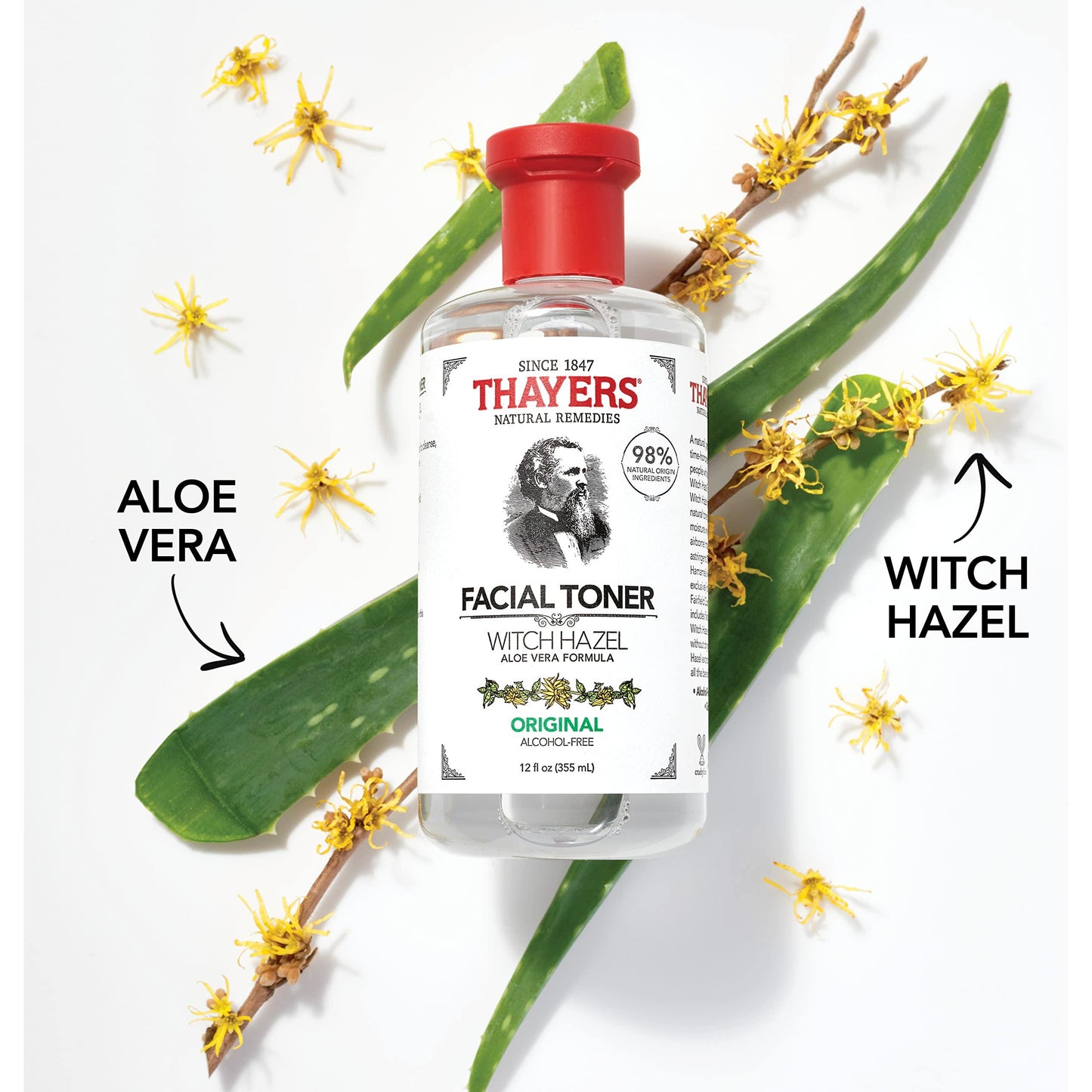 Thayers Witch Hazel With Aloe Vera Original Alcohol Free 12 Oz Skin Care Product Pasteur Pharmacy