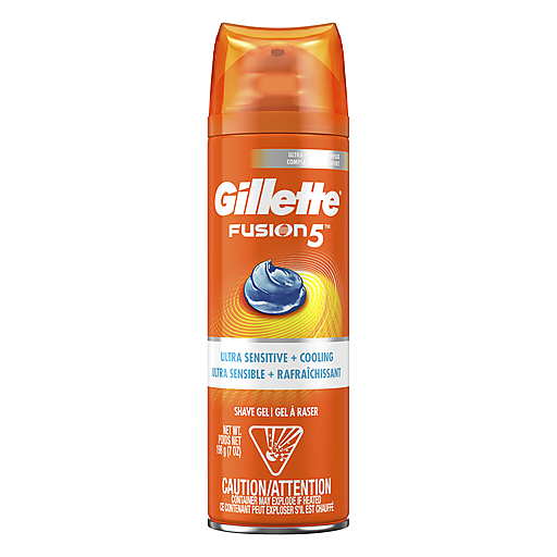 Gillette Fusion 5 Shave Gel, Ultra Sensitive + Cooling Personal Care Pasteur Pharmacy