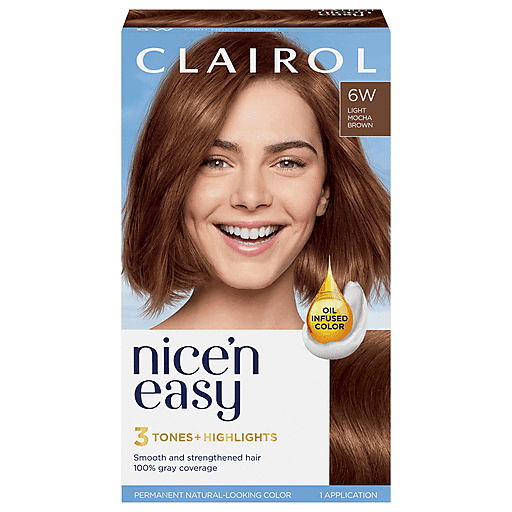 Nice’n Easy Hair Color, Permanent, Light Mocha Brown 6 W Hair Color Pasteur Pharmacy Default Title