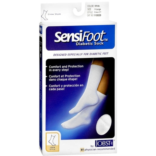 Jobst Sensifoot 8 - 15 Diabetic Crew Socks White Ex-large Health & Beauty Pasteur Pharmacy