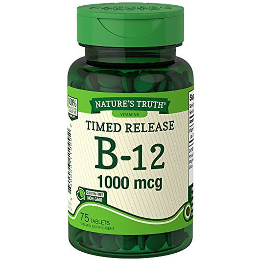 Nature's Truth Time Released 1000 Mcg Vitamin B-12 75 Tablets Vitamins & Supplements Pasteur Pharmacy