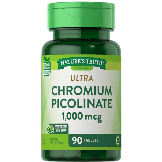 Nature's Truth Ultra Chromium Picolinate, 1.000 Mcg, 90 Tablets Vitamins & Supplements Pasteur Pharmacy