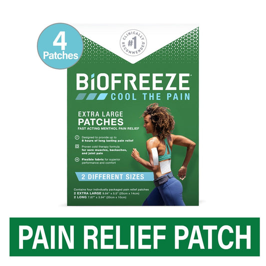 Biofreeze Menthol Pain Relief Patches Extra Large Health & Beauty Pasteur Pharmacy