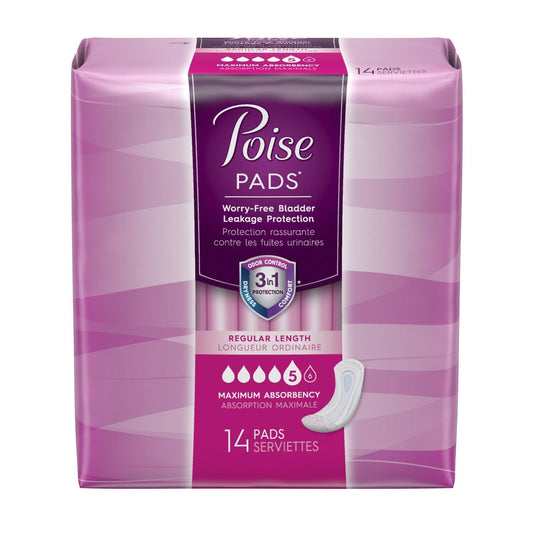 Poise Incontinence Pads, Maximum Absorbency, Regular Length, 84ct Menstrual Pads Pasteur Pharmacy