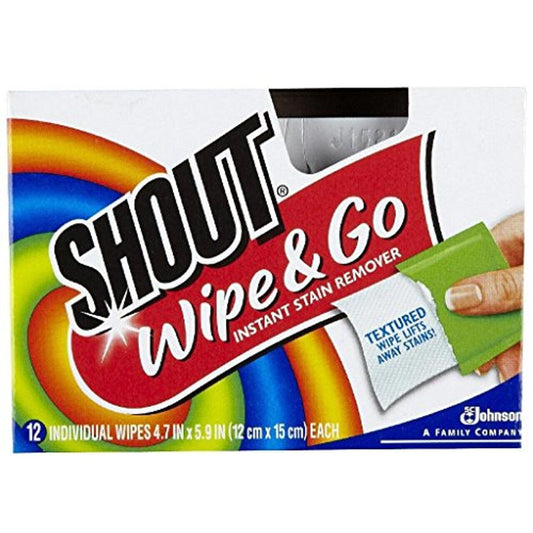 Shout Wipe - Go Instant Stain Remover Wipes 50 ct Pet Odor & Stain Removers Pasteur Pharmacy
