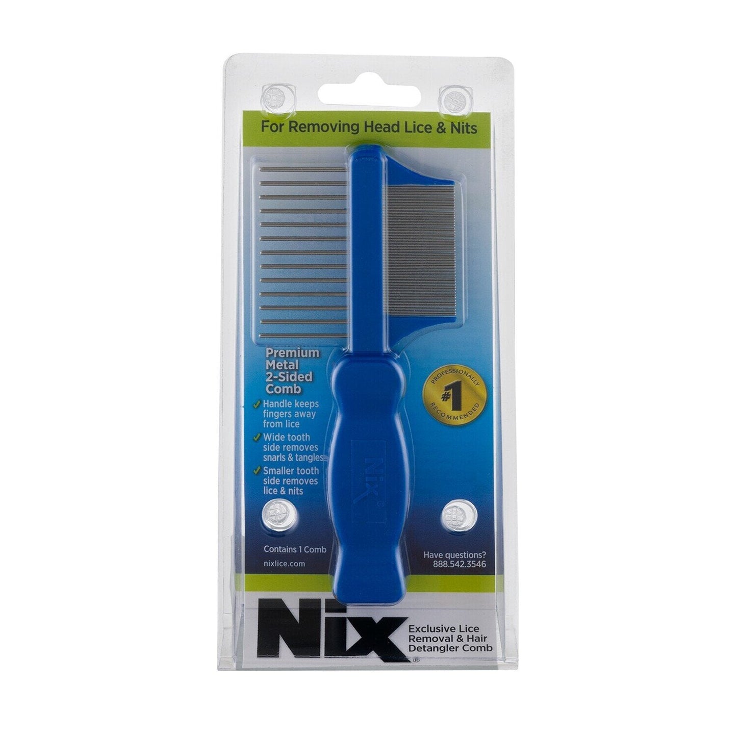 Nix Premium Metal Two-Sided Lice Comb Hair Comb Pasteur Pharmacy