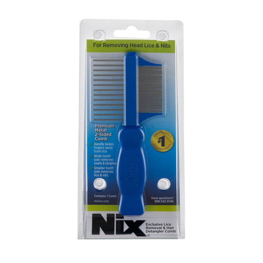 Nix Premium Metal Two-Sided Lice Comb Hair Comb Pasteur Pharmacy