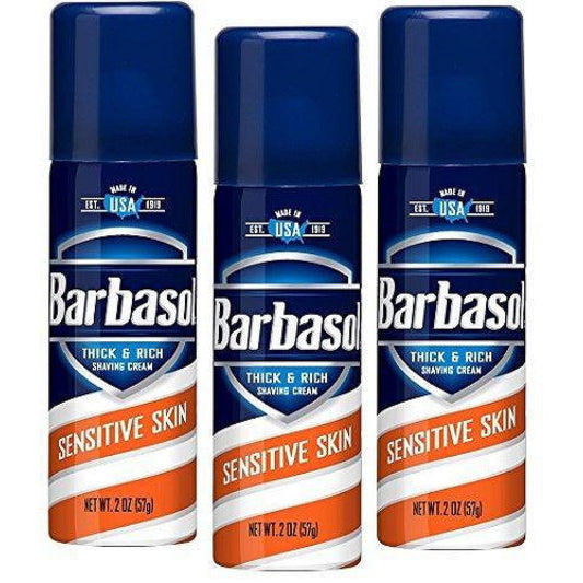 Barbasol Sensitive Skin Thick & Rich Shaving Cream For Men, Travel 2oz Shaving Cream Pasteur Pharmacy