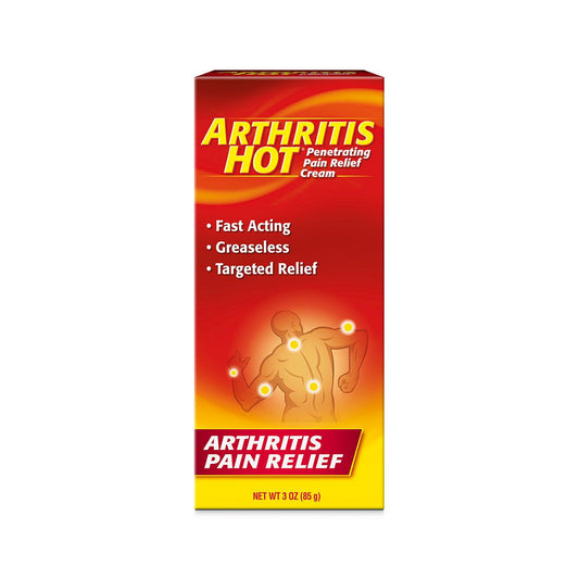 Arthritis Hot Pain Relief Cream, Fast-Acting Deep Heating Rub for Joint & Muscle Pain, 3 oz Medicine & Drugs Pasteur Pharmacy