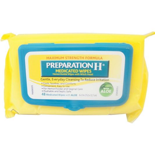 Preparation H Hemorrhoidal Wipes, With Witch Hazel, Medicated, Maximum Strength Formula Health & Beauty Pasteur Pharmacy