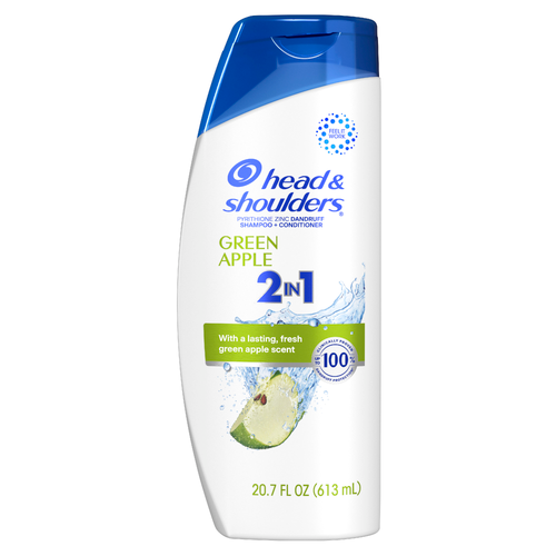 Head and Shoulders 2-in-1 Shampoo and Conditioner, Green Apple Scent, 20.7 fl oz (613 ml) Shampoo & Conditioner Pasteur Pharmacy