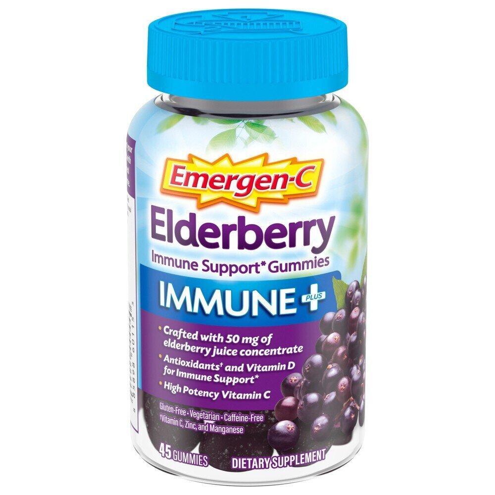 Emergen-C Immune Support Plus Elderberry Gummies 45ct