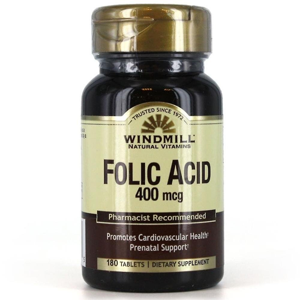 Windmill Folic Acid 400 Mcg - 180 Tablets Vitamins & Supplements Pasteur Pharmacy
