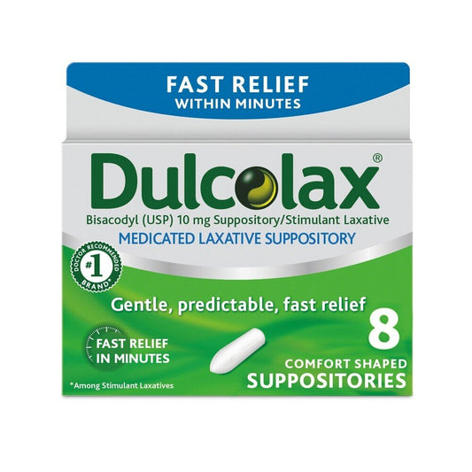 Dulcolax Laxative Suppositories 8Ct Health & Beauty Pasteur Pharmacy