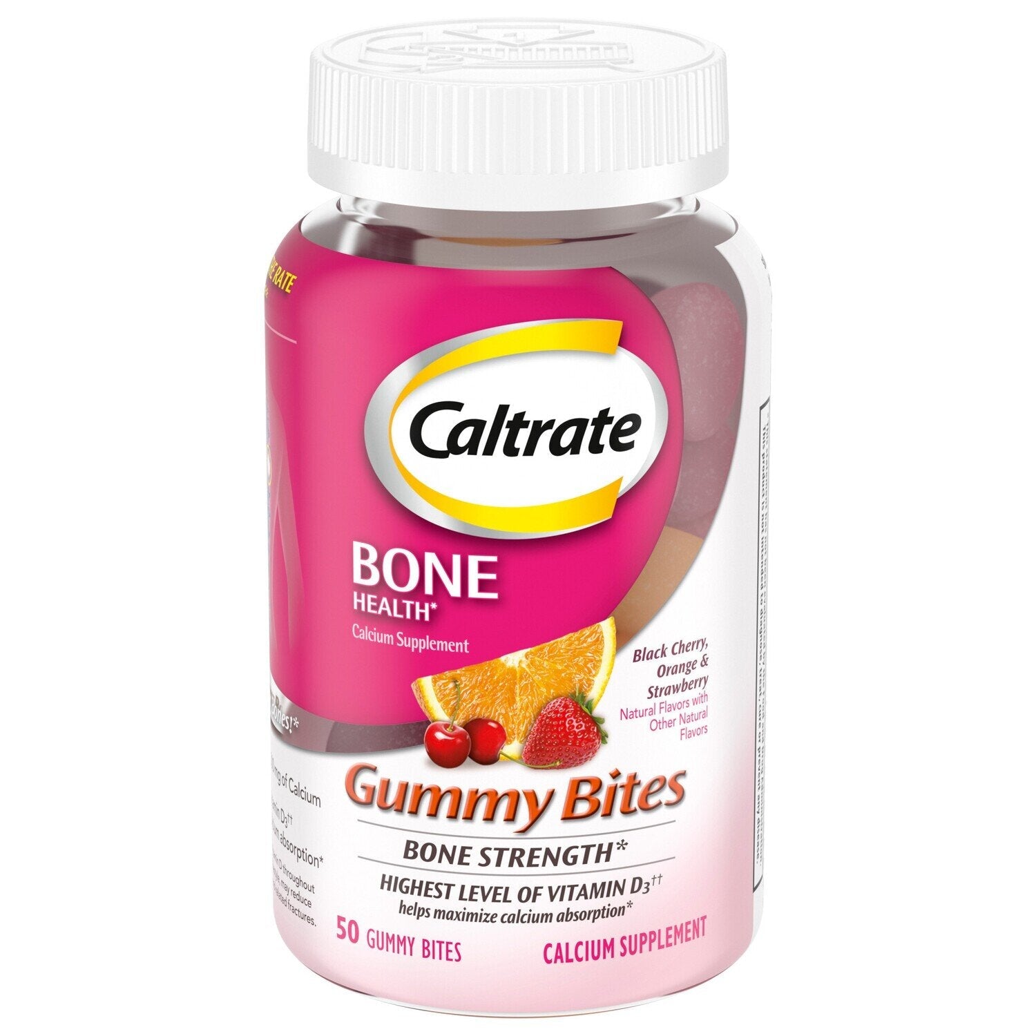 Caltrate Bone Health, Gummy Bites, Black Cherry, Orange & Strawberry Vitamins & Supplements Pasteur Pharmacy