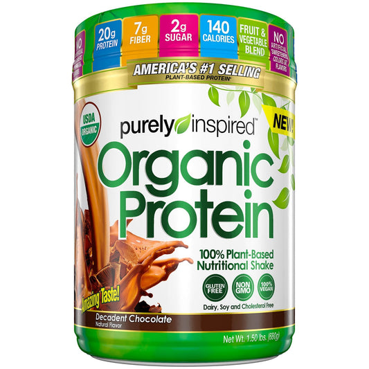 Purely Inspired Organic Protein Powder, Decadent Chocolate, 1.5 Lb Protein Supplements Pasteur Pharmacy