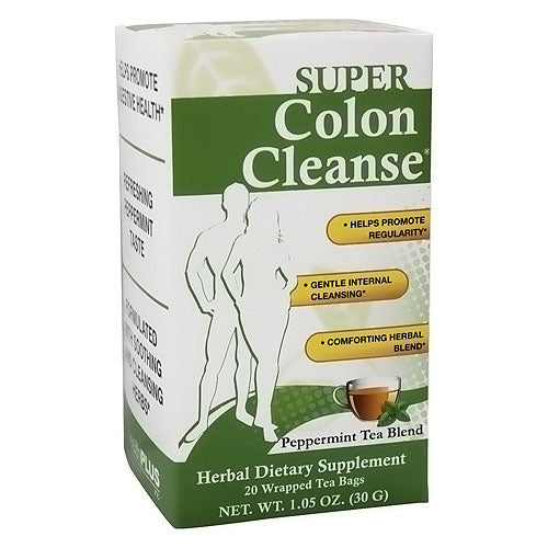 , (Health Plus) Health Tea Super Colon Cleanse Peppermint 20 Bags Tea & Infusions Pasteur Pharmacy
