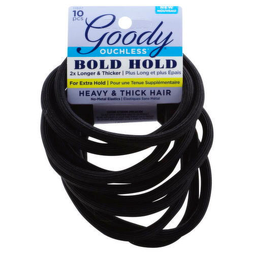 Ligas Goody, sin metal, fijación firme, para cabello grueso y abundante