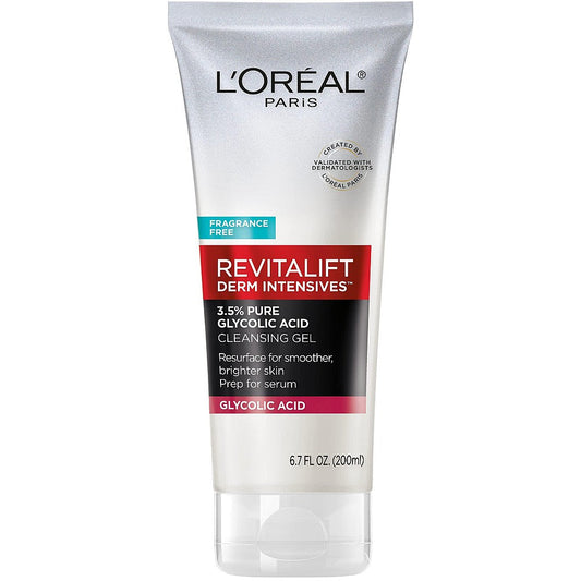 L'Oreal Paris Revitalift Derm Intensives With 3.5% Glycolic Acid Cleanser - 6.7 Fl Oz Skin Care Pasteur Pharmacy
