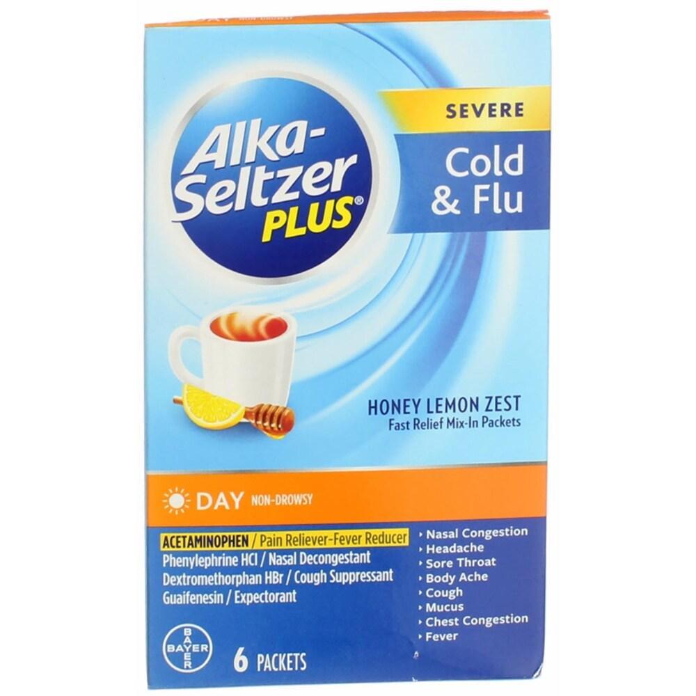 Alka-Seltzer Plus Cold & Flu Day Powder Packets, Honey Lemon Zest Health & Beauty Pasteur Pharmacy
