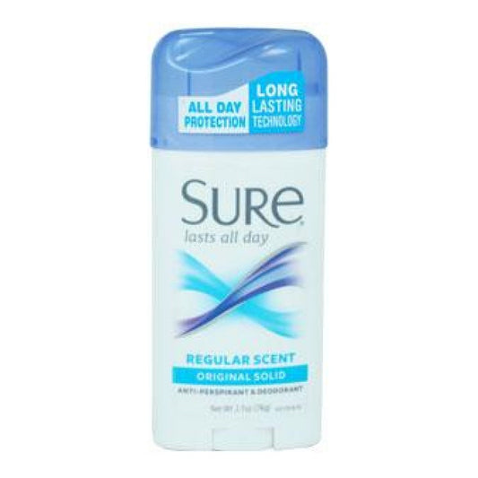 Sure Original Solid Regular Antiperspirant & Deodorant 2.7 Oz Tube Deodorant Pasteur Pharmacy
