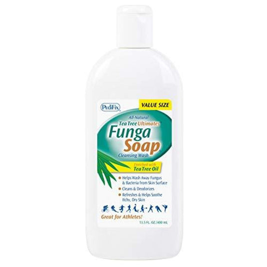 FungaSoap Cleansing Wash with Tea Tree Oil, 13.5 oz – Antifungal Skin & Foot Soap Bath & Body Pasteur Pharmacy