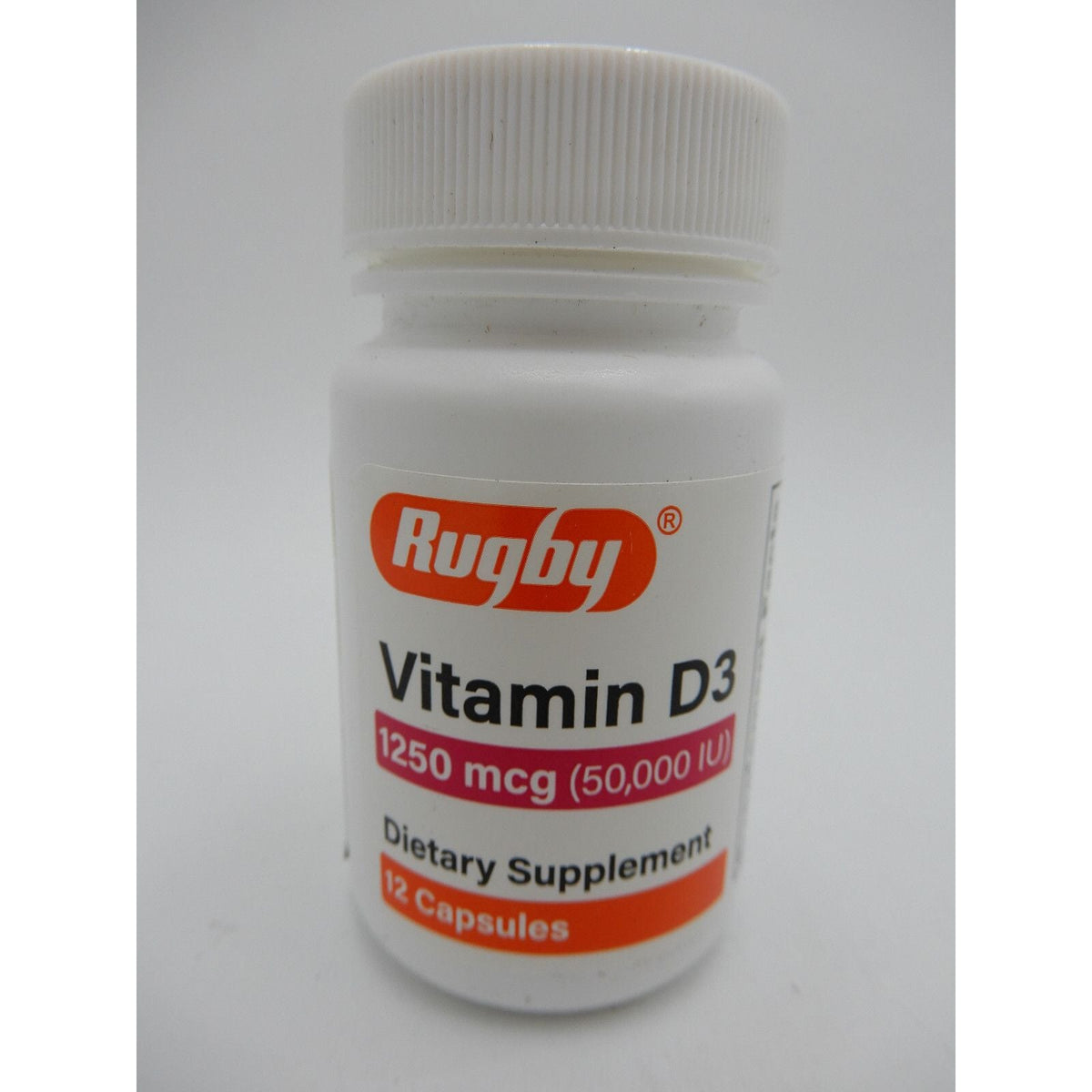 Cápsula de vitamina D3 de 1250 mcg, 12 unidades