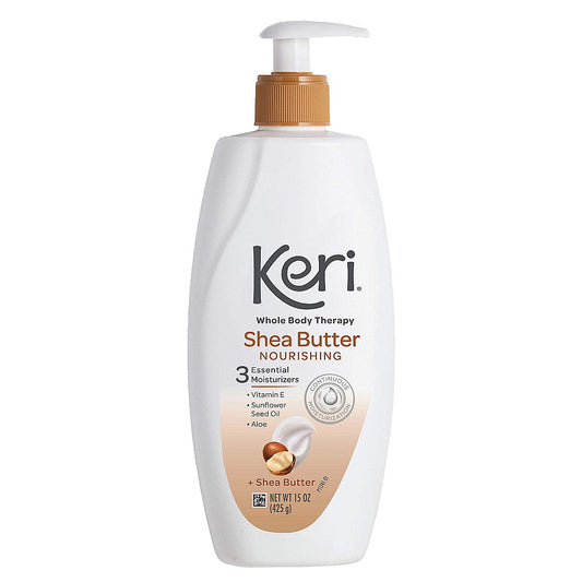 Keri Whole Body Therapy Original Shea Butter Lotion, Continuous Moisturization, 3 Essential Moisturizers (Vitamin E, Aloe And Sunflower Seed Oil) 15 Oz Lotion & Moisturizer Pasteur Pharmacy