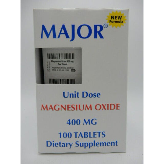 Major Magnesium Oxide 400mg Unit Dose 100 Tablets 810006700282VL Sectional Sofa Units Pasteur Pharmacy