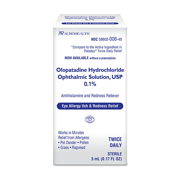 Aurohealth Olopatadine Hydrochloride Ophthalmic Solution USP 0.1% Contact Lens Solution Pasteur Pharmacy
