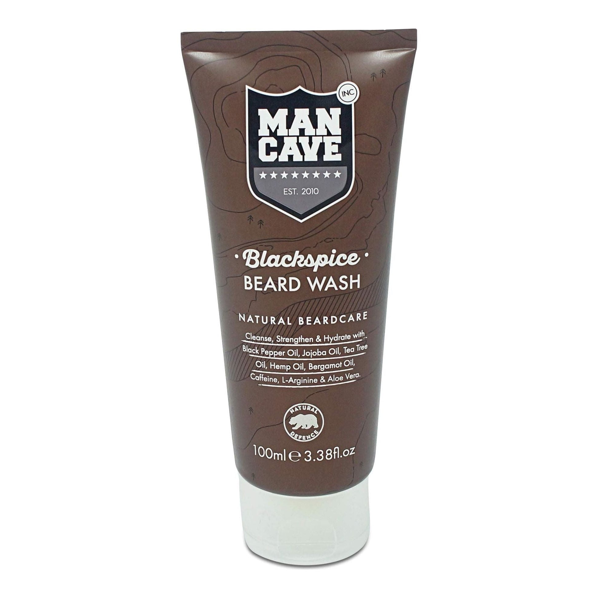 Mancave Black Spice Beard Wash 3.3 Oz Beard Wash Pasteur Pharmacy
