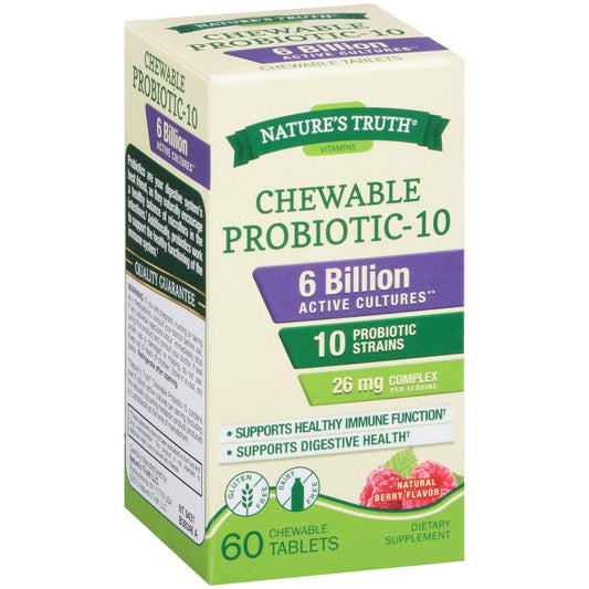 Nature's Truth Probiotic Chewable 6 Billion Natural Berry Vitamins & Supplements Pasteur Pharmacy
