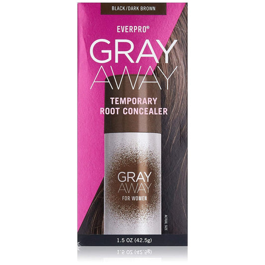 Gray Away Root Concealer, Temporary, Black/Dark Brown, For Women Hair Care Pasteur Pharmacy